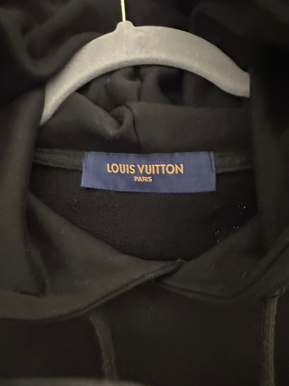Louis Vuitton Black Hoodie with White Brush Graphic - Picture 2 of 3